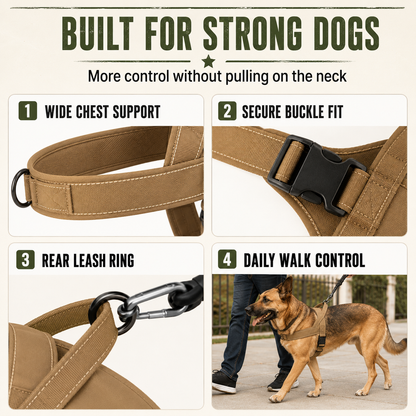 PupViva Tactical No-Pull Harness