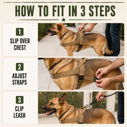 PupViva Tactical No-Pull Harness